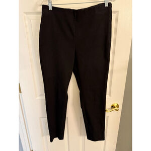 Loft High Waist Curvy Skinny Ankle Side Zip Pant Size 8 Black